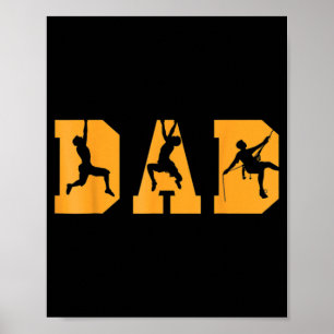 Poster Mens Hiking Dad Mountaineering Mountain Climbing H