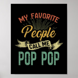 Poster Mens Mes Gens Favoris M'Appelent Pop Pop Vintage