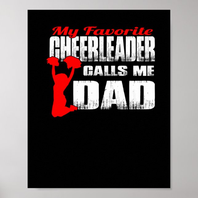 Poster Mens Mes Pom-pom girl Favoris M'Appelle Papa Cheer (Devant)