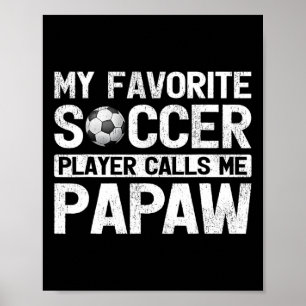Poster Mens Mon Joueur De Football Préféré M'Appelle Papa