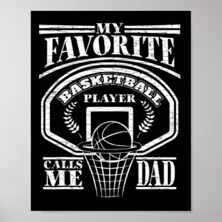 Poster Mens My Favori Bysketbyll Joueur m'appelle Papa
