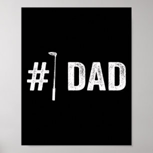 Poster Mens Numéro Un Golf Papa Pour Fête des pères #1 Pa