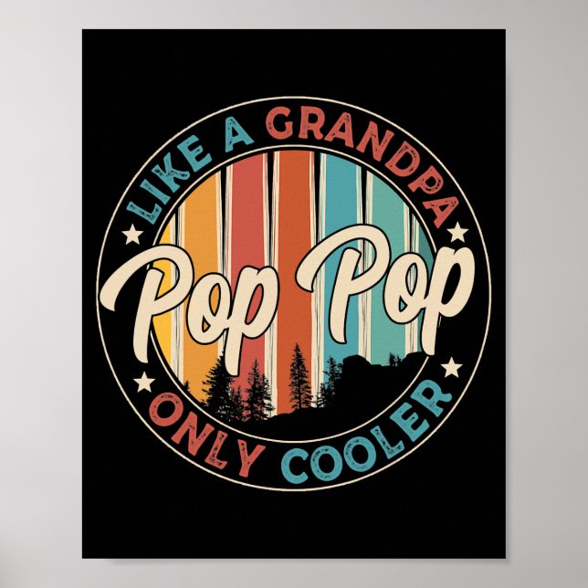 Poster Mens Pop Pop Comme Un Grand-Père Uniquement Glaciè (Devant)