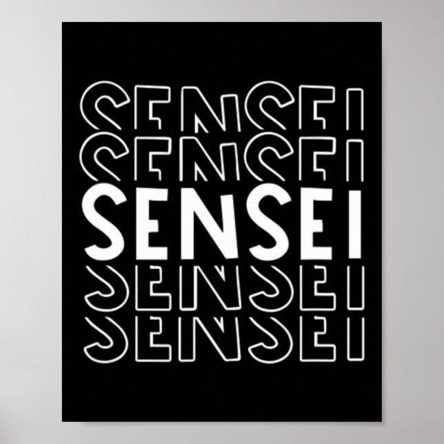 Poster Mens Sensei Arts martiaux Karaté Judo Formation Co (Devant)