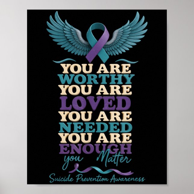 Poster Mental Health Suprt Suicide Prevention Awareness S (Devant)