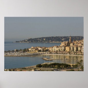 Poster Menton, Cote d'Azur, France.
