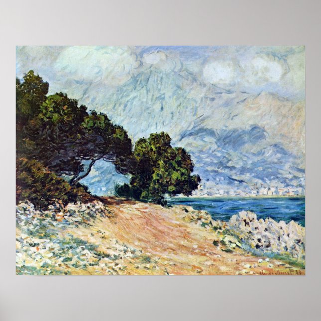 Poster Menton vu du Casquette Martin par Claude Monet (Devant)