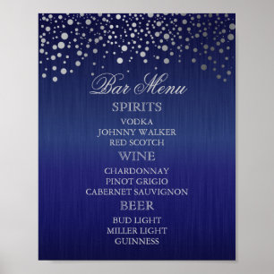 Poster Menu Barre pour un Mariage