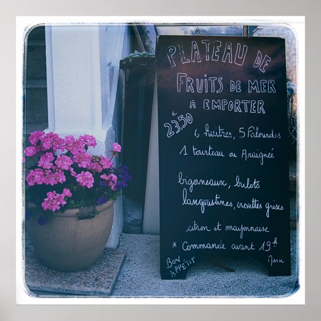 Poster Menu Chalkboard français (Devant)