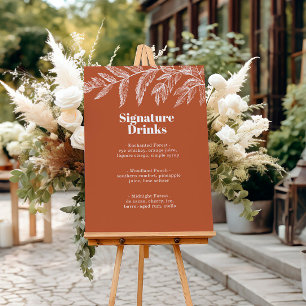 Poster Menu des boissons signatures de la forêt botanique