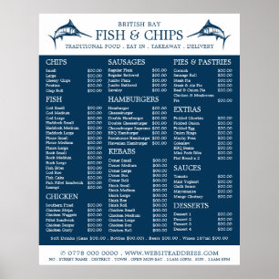 Poster Menu du restaurant Fish & Chip Shop