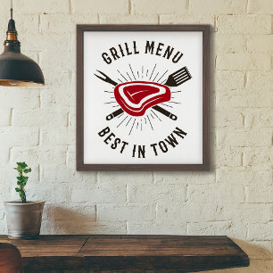 Poster Menu Grill Meilleur En Ville