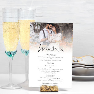 Poster Menu Mariage de script élégant pour superposition