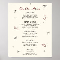 Menu Marron Irrégulier Dessiné à la Main