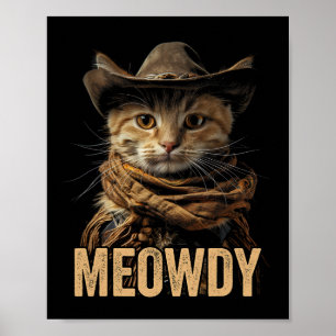 Poster Meowdy Chat Chemise Meowdy Cowboy Chat Pays Ouest
