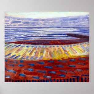 Poster Mer après le coucher du soleil   Piet Mondrian  