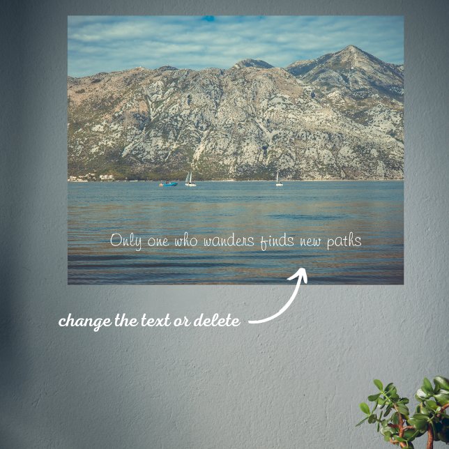 Poster Mer calme et belles montagnes (Créateur téléchargé)