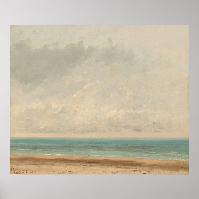 Poster Mer Calme - Gustave Courbet Art (Devant)