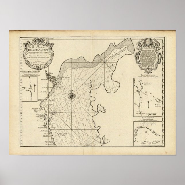 Poster Mer Caspienne et Asie (Devant)