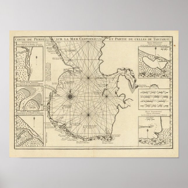 Poster Mer Caspienne et Asie (Devant)