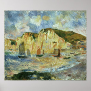 Poster Mer et falaises de Pierre Renoir, Art Vintage