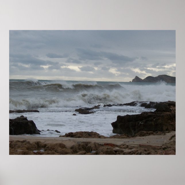 Poster Mer orageuse (Devant)