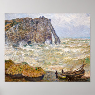 Poster Mer orageuse à É tretat   Monet  
