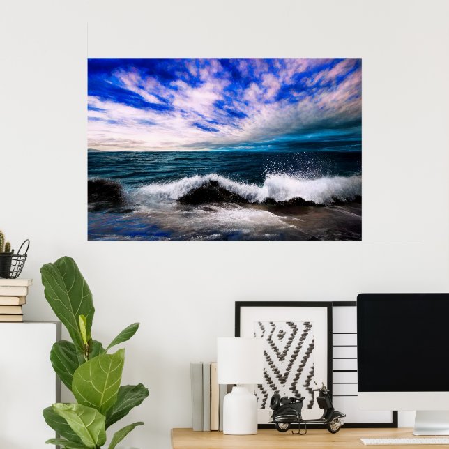 Poster Mer Sous-Jacente (Bureau à domicile)