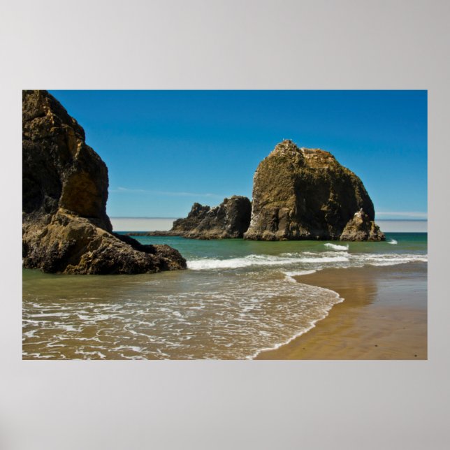 Poster Mer Stations, marée basse, Océanside, Oregon, USA (Devant)