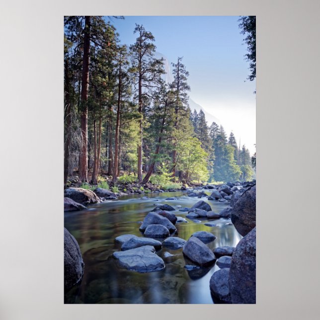 Poster Merced | Parc national Yosemite à Sunrise (Devant)