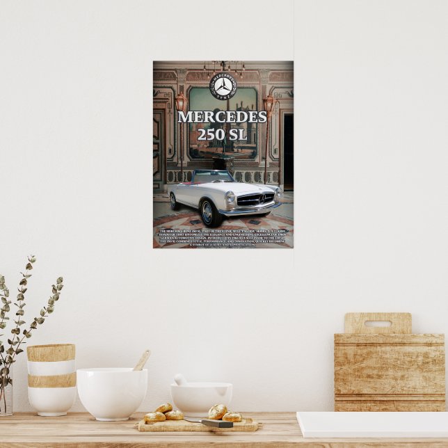 Poster Mercedes 250 SL (Cuisine)