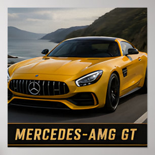 Poster Mercedes-AMG GT Voiture de Performance Allemande M