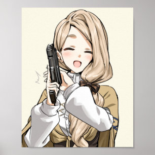 Poster Mercedes avec pistolet