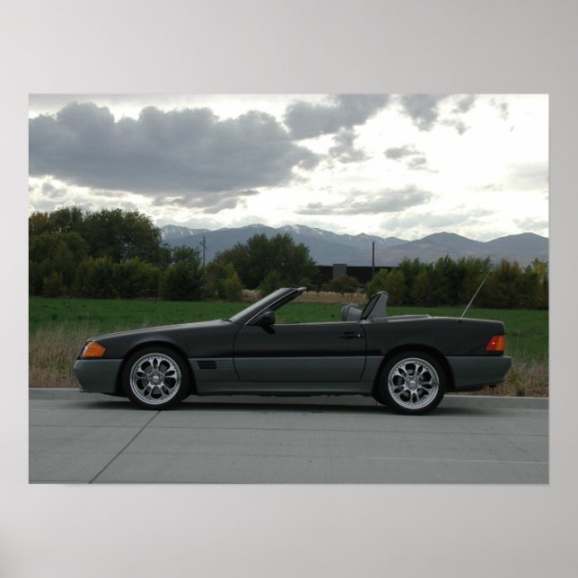 Poster Mercedes-Benz 500 SL Roadster (Devant)