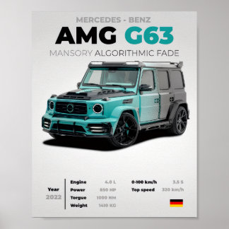 Poster Mercedes-Benz AMG G63 MANSORY Algorithmic Fade Ext