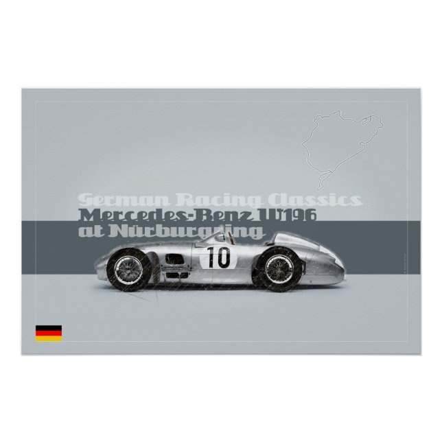 Poster Mercedes-Benz au Nurburgring (Devant)