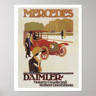 Poster Mercedes vintage Daimler Ad 2
