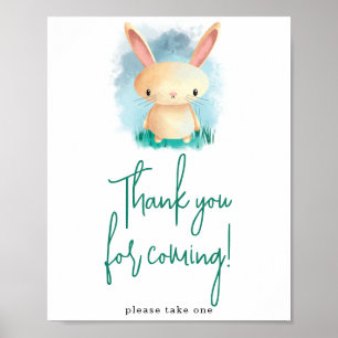 Poster Merci Bunny simple pour venir
