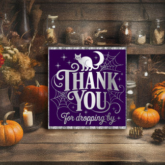 Poster Merci Chats et Cobwebs Halloween