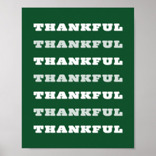 Poster Merci, Citation de gratitude, Vert