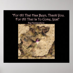 Poster Merci d'affiche de colibri… et oui !