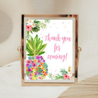 Merci d'ananas floral tropical pour venir