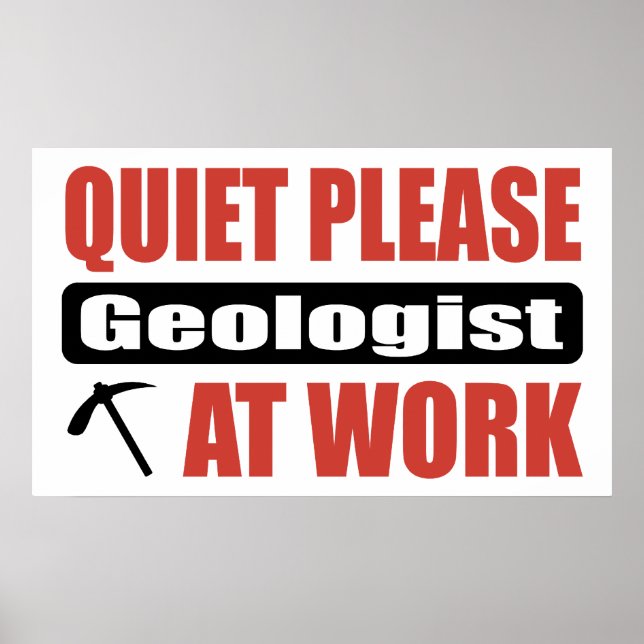Poster Merci De Bien Vouloir Géologue Au Travail (Devant)