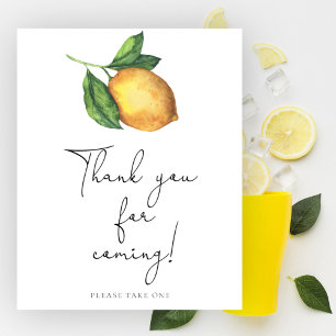 Poster Merci de branche de citron pour venir