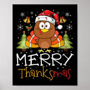 Poster Merci de drôle de Thanksmas 2025 Joyeux Thanksmas