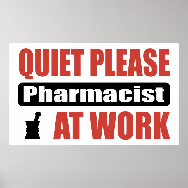Poster Merci De Pitié Pharmacien Au Travail (Devant)