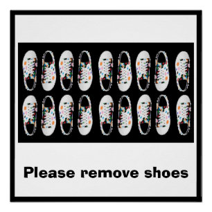 Poster Merci de retirer l'affiche des chaussures par dalD