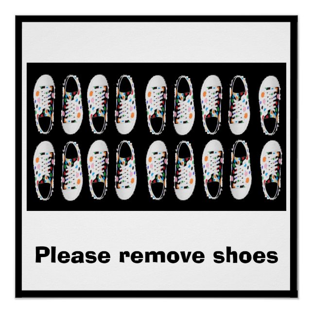 Poster Merci de retirer l'affiche des chaussures par dalD (Devant)