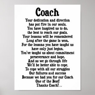 Poster Merci d'entraîneurs