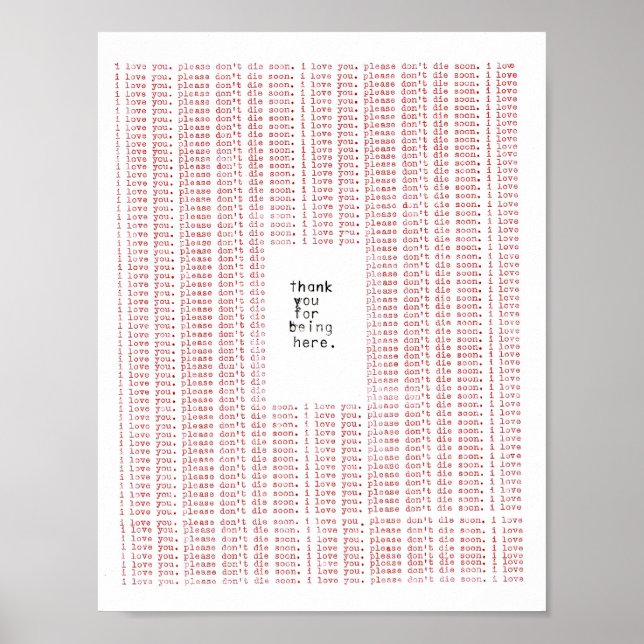 Poster merci d'être ici (Devant)